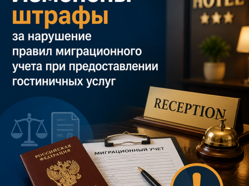 Изменены штрафы за нарушение правил миграционного учета при предоставлении гостиничных услуг