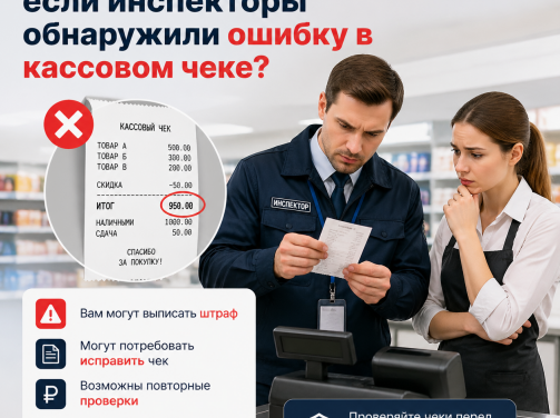 Что будет, если инспекторы обнаружили ошибку в кассовом чеке